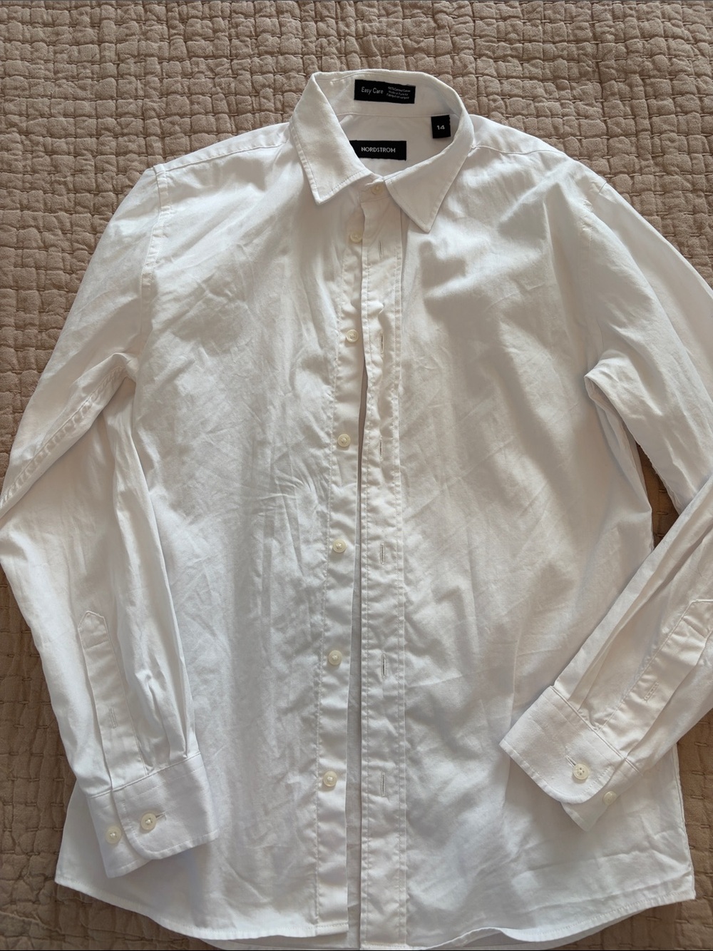 Nordstrom White Boys' Long-Sleeve Button-Down Shirt